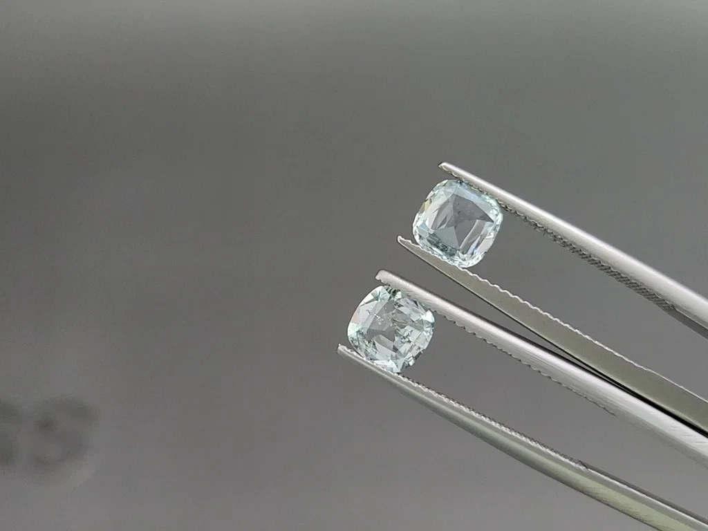 Set of aquamarines cushion cut 2.51 carats, Madagascar Image №4