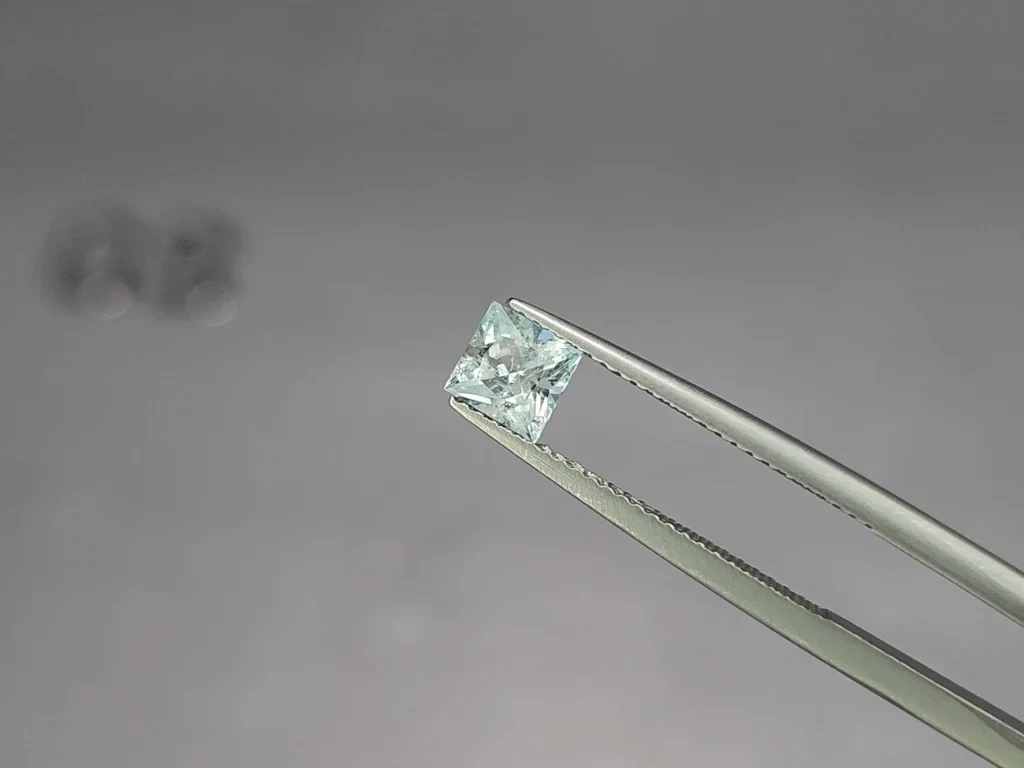 Set aquamarines princess cut 1.49 carats, Madagascar Image №3