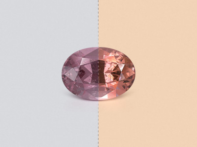 Garnet color change effect oval cut 1.27 carats, Tanzania photo
