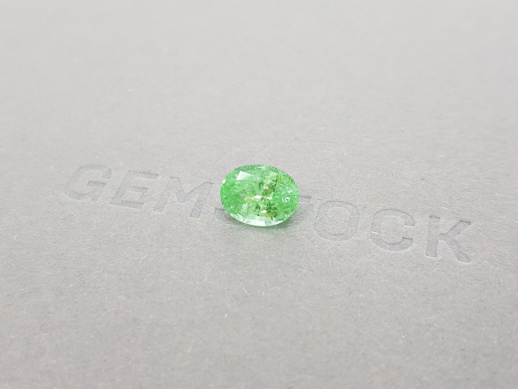 Paraiba tourmaline, neon green, oval cut, 2.27 ct, Mozambique Image №4