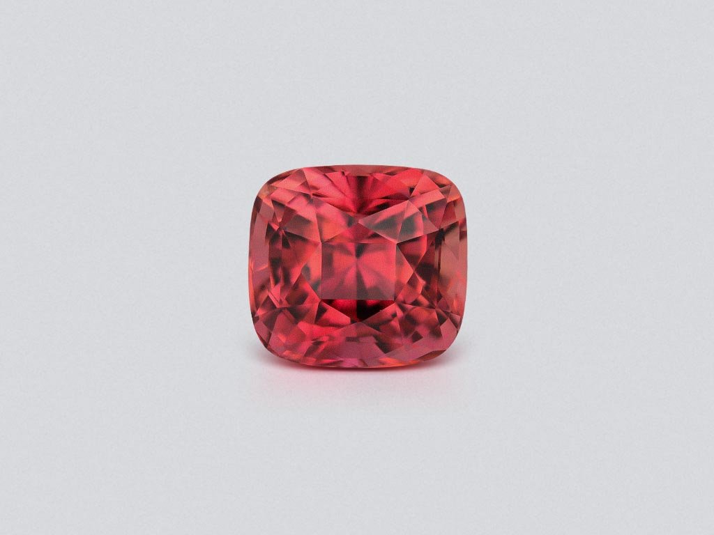 Red-orange tourmaline in cushion cut 7.29 carats, Africa Image №1