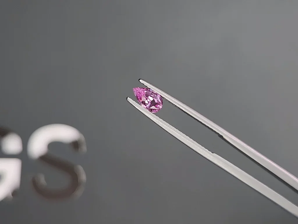 Unheated pink sapphire pear cut 0.54 carats, Madagascar Image №3