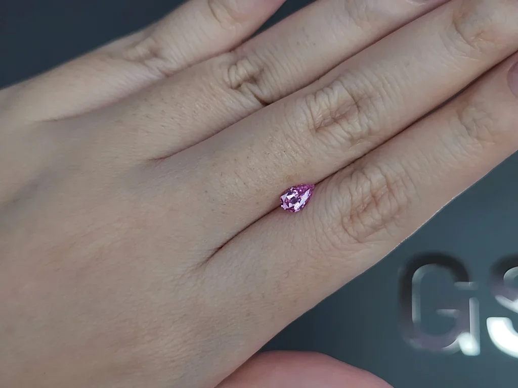 Unheated pink sapphire pear cut 0.54 carats, Madagascar Image №2