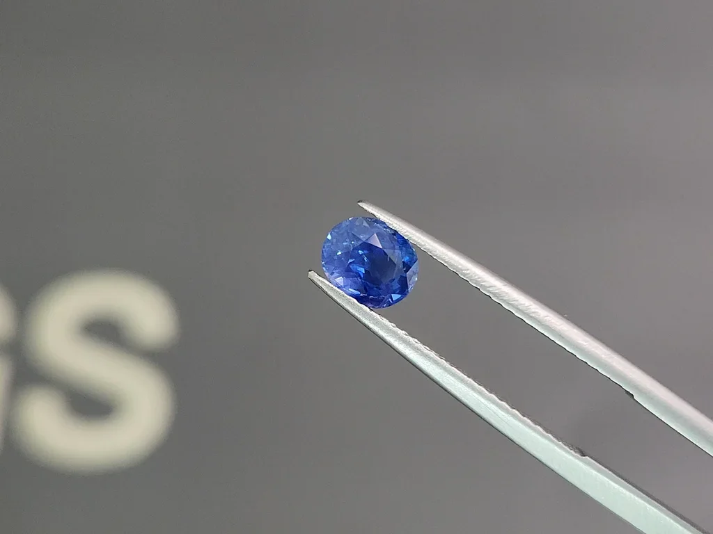 Unheated Cornflower Blue sapphire in oval cut 1.15 carats, Sri Lanka Image №3