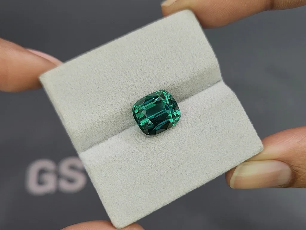 Vibrant Lagoon tourmaline in cushion cut 6.03 carats, Afghanistan Image №4