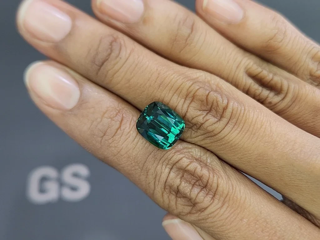 Vibrant Lagoon tourmaline in cushion cut 6.03 carats, Afghanistan Image №2