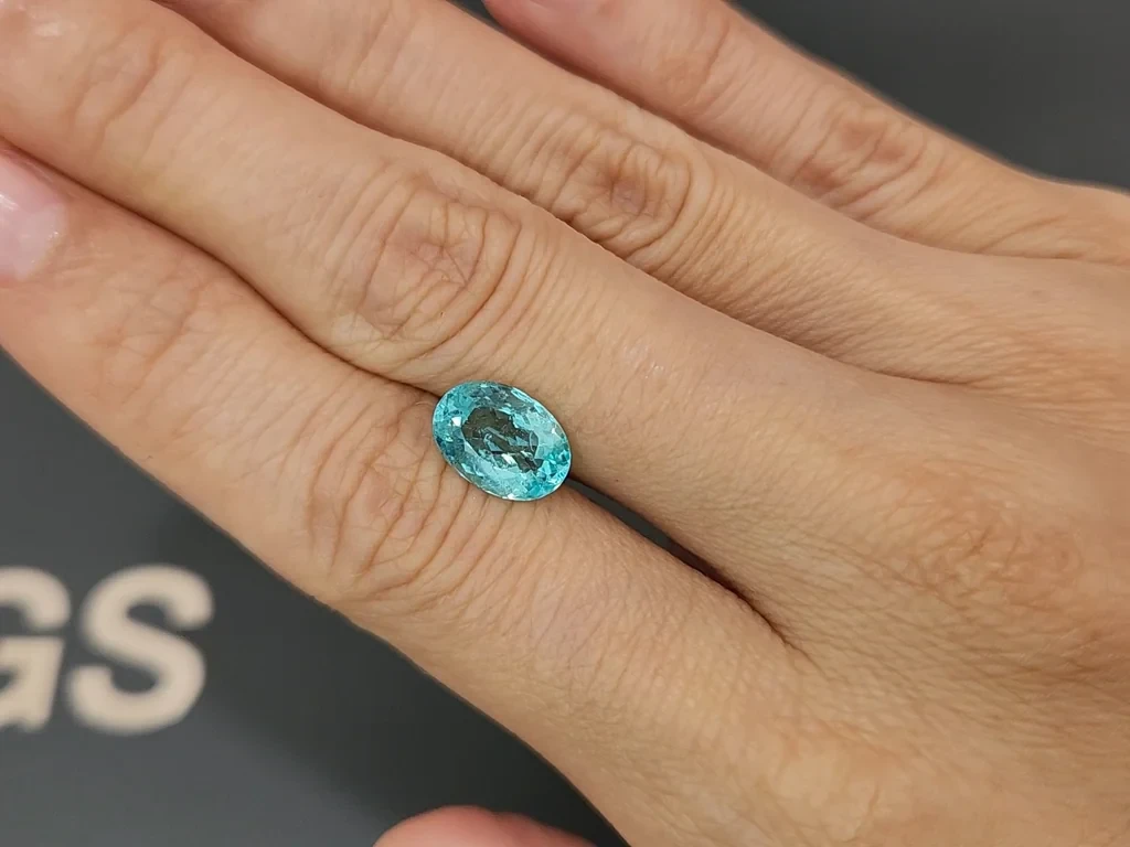 Neon Paraiba tourmaline oval cut 2.39 carats, Afghanistan Image №2