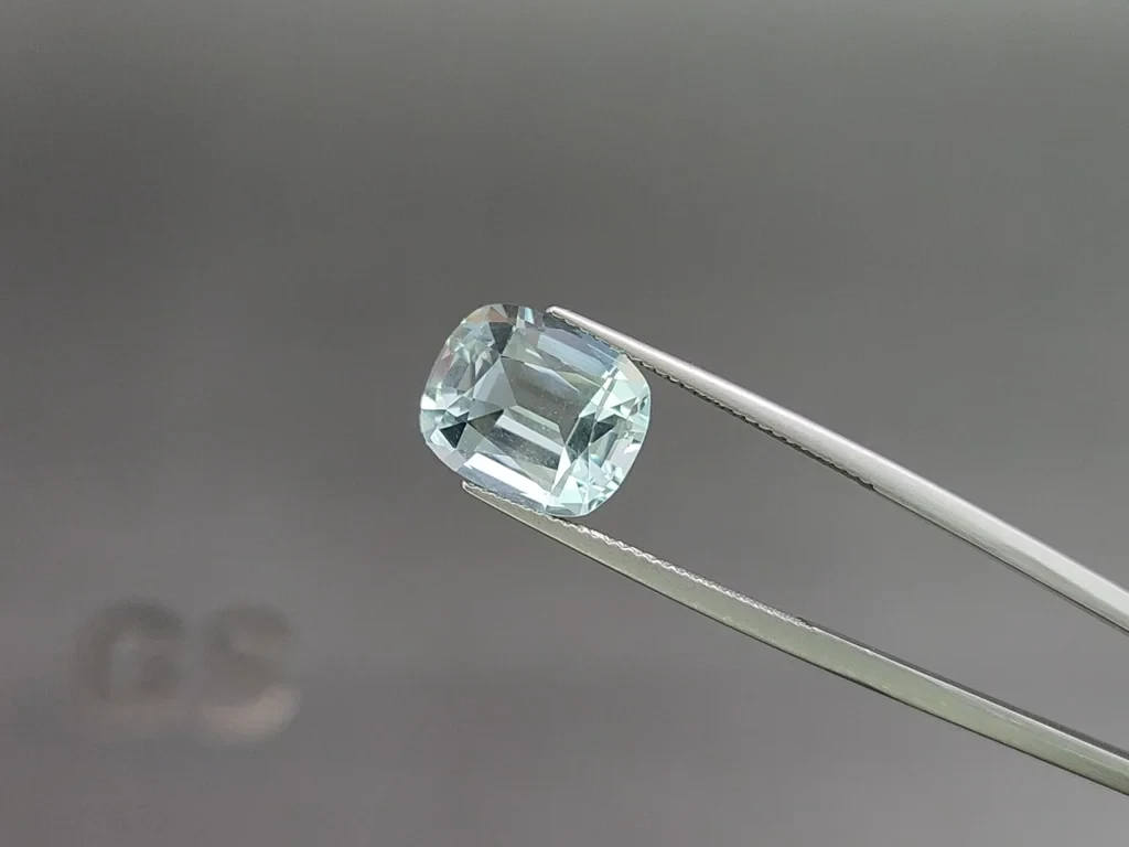 Set aquamarine cushion cut 10.47 carats, Madagascar Image №3
