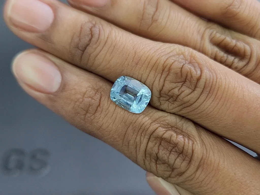Aquamarine cushion cut 3.15 carats, Madagascar  Image №2