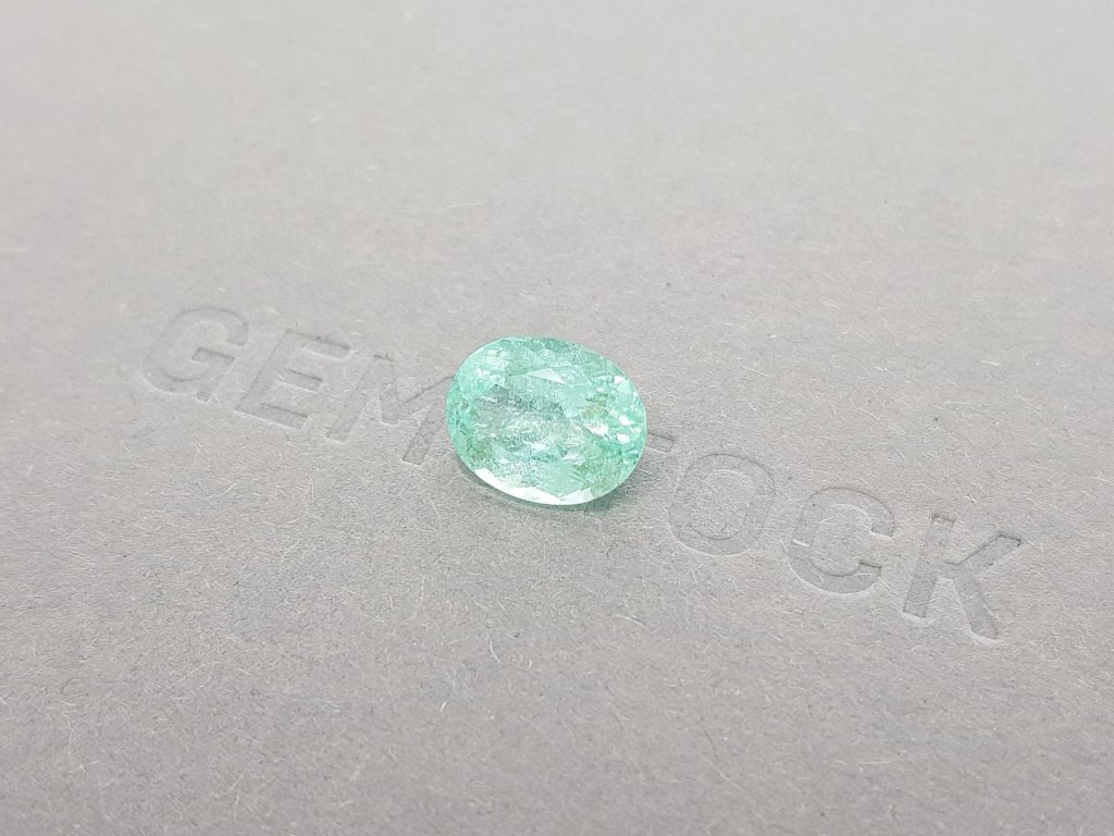 Blue-green Paraiba tourmaline, oval cut, 3.57 ct, Mozambique, GIA Image №3