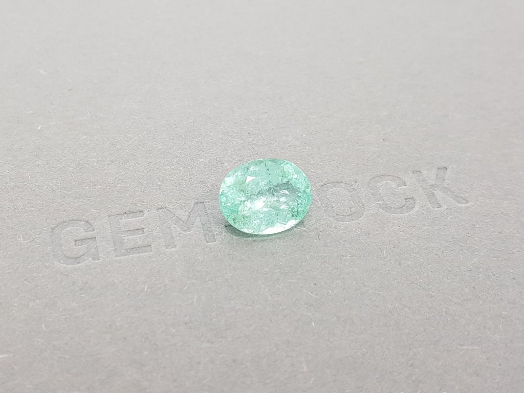 Blue-green Paraiba tourmaline, oval cut, 3.57 ct, Mozambique, GIA Image №2