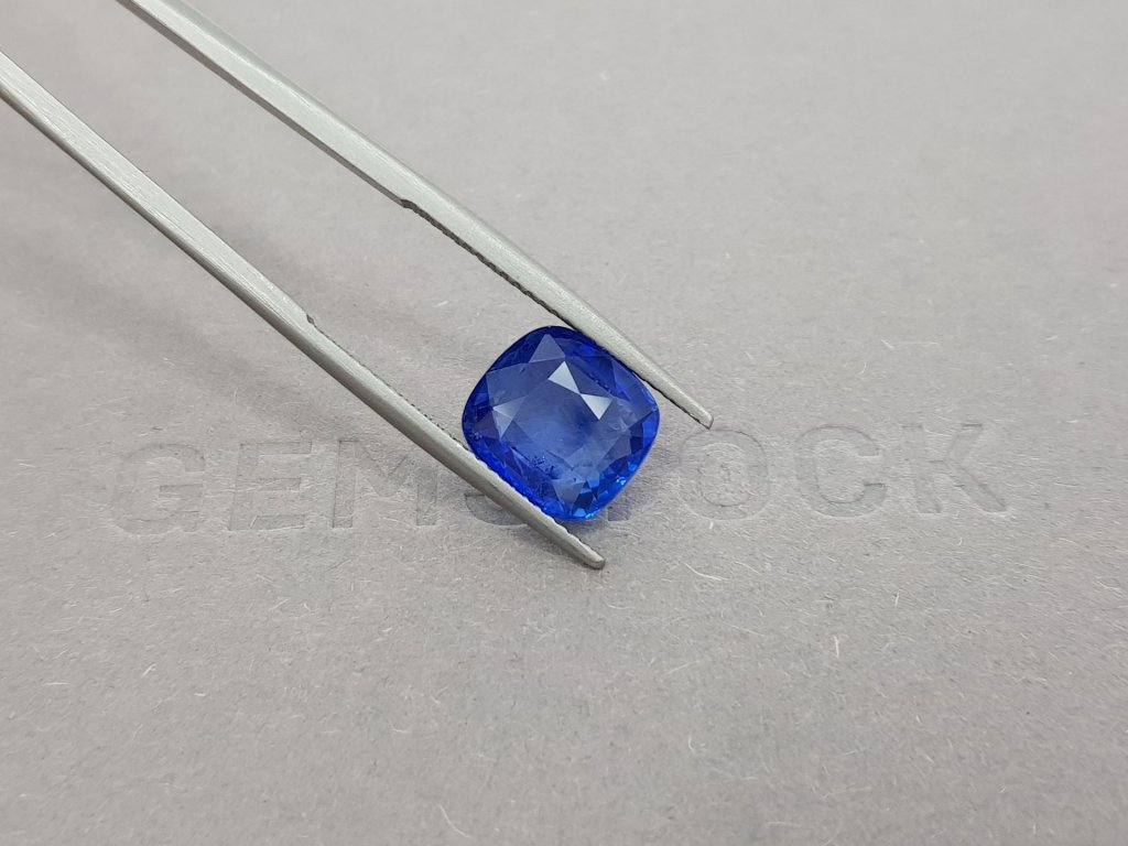Bright cornflower blue cushion cut sapphire 5.03 ct, Sri Lanka Image №3