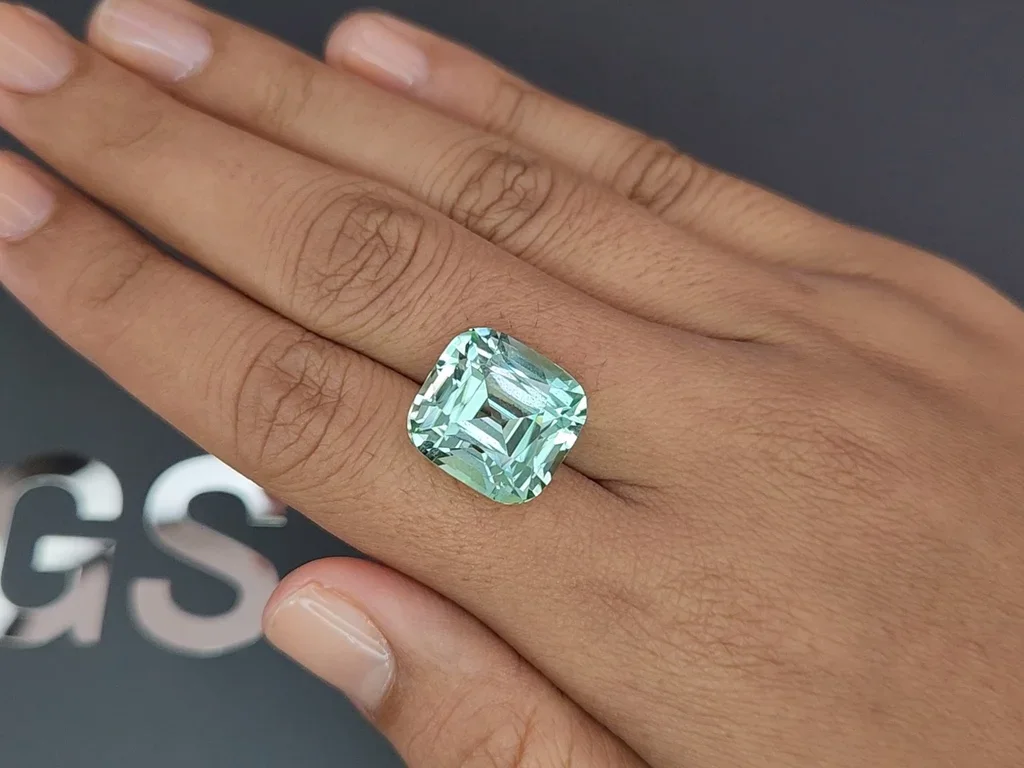 Large Lagoon cushion cut tourmaline 21.13 carats  Image №2