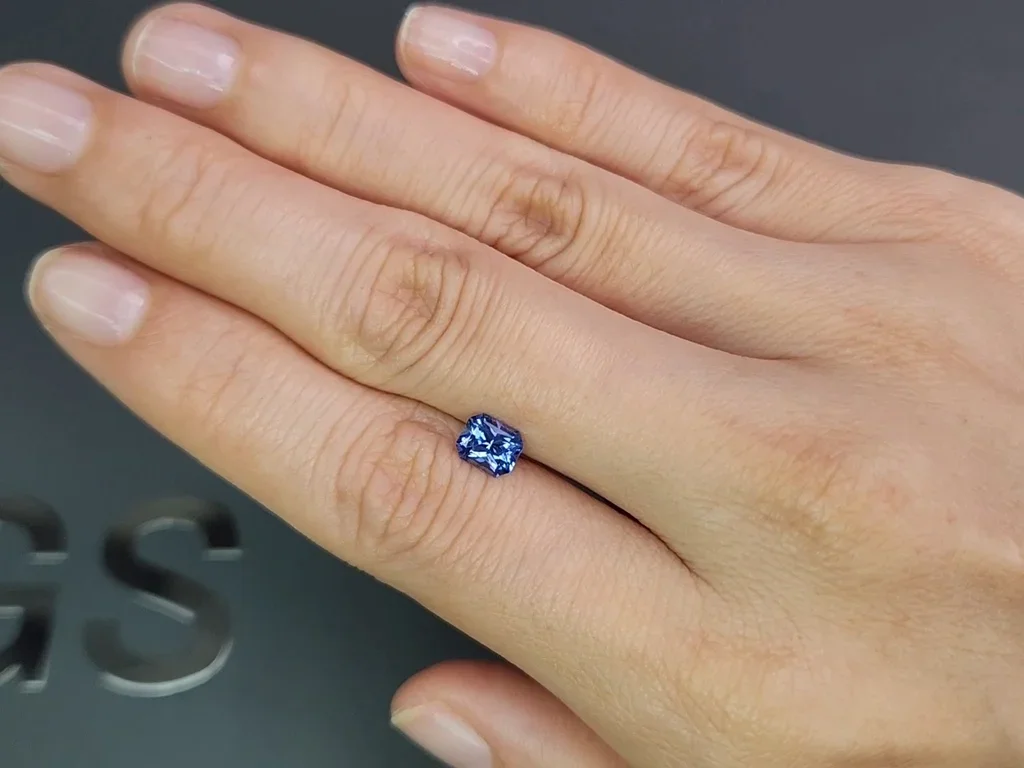 Untreated blue sapphire in radiant cut 0.93 carats, Sri Lanka Image №2