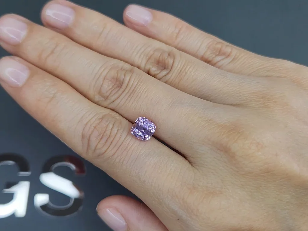 Unheated lavender sapphire in cushion cut 2.52 carats, Sri Lanka Image №2