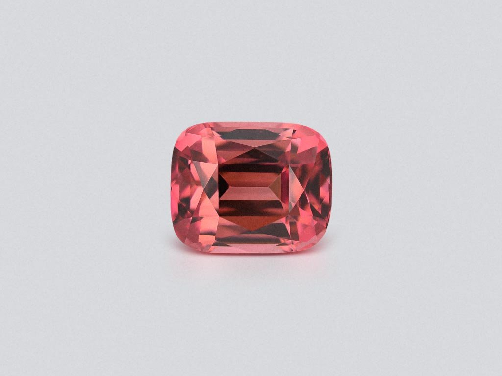 Red-orange tourmaline in cushion cut 9.63 carats, Africa Image №1