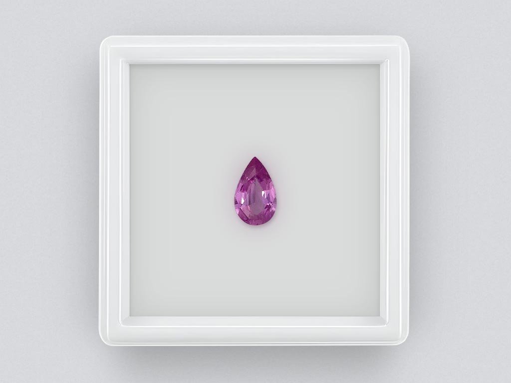 Unheated purple sapphire pear cat 1.15 carats, Madagascar Image №1
