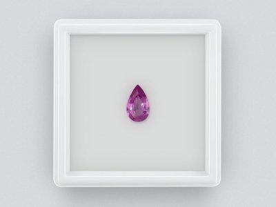 Unheated purple sapphire pear cat 1.15 carats, Madagascar photo
