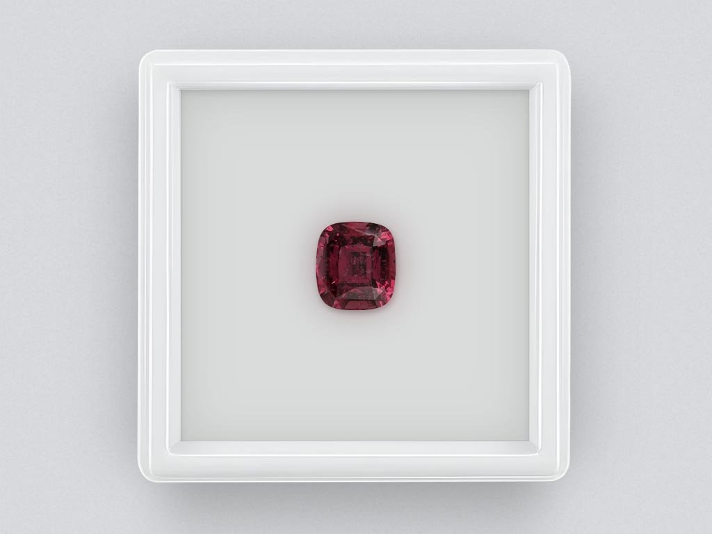 Rhodolite garnet cushion cut 3.14 carats, Tanzania Image №1