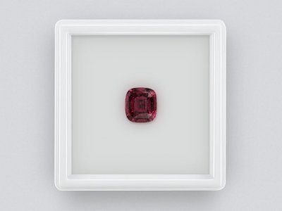 Rhodolite garnet cushion cut 3.14 carats, Tanzania photo
