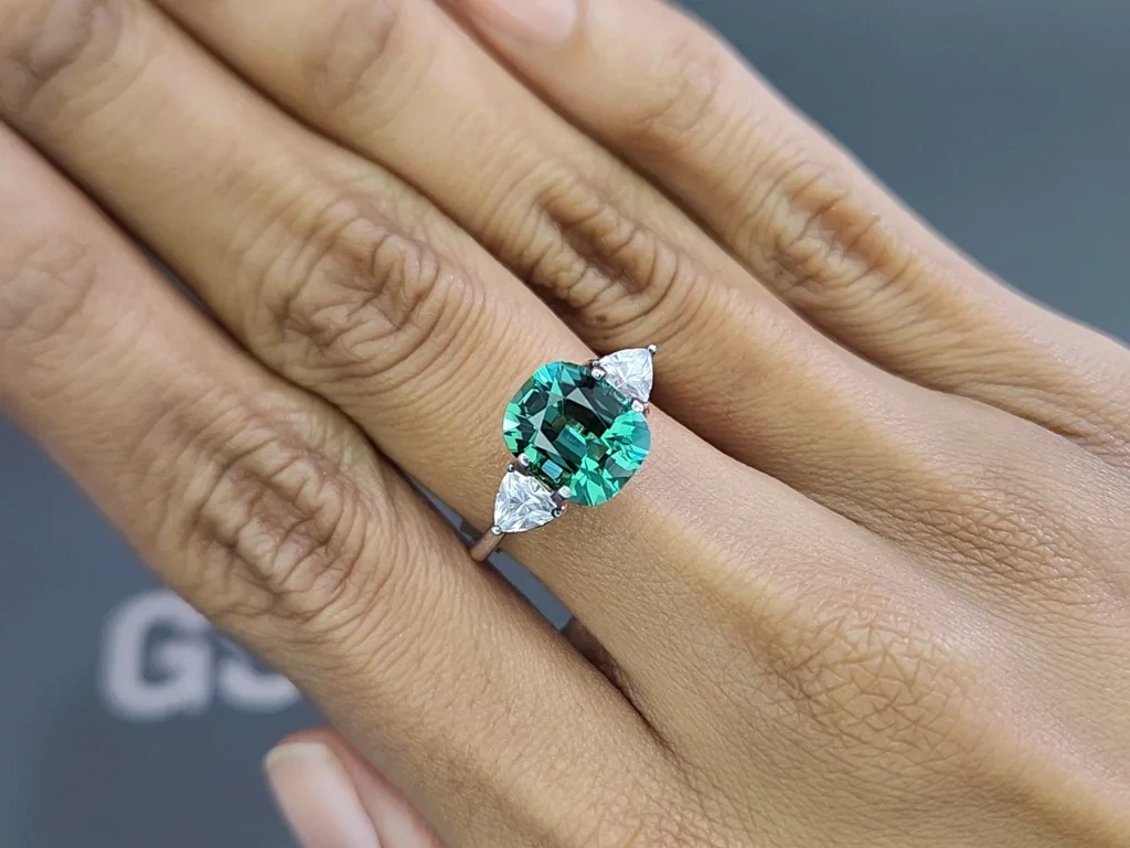 Vibrant Lagoon Tourmaline in cushion cut 3.01 carats, Afghanistan Image №5