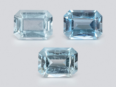 Set aquamarine octagon cut 4.48 carats, Madagascar photo