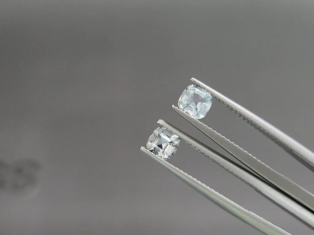Set of aquamarines cushion cut 2.18 carats, Madagascar Image №4