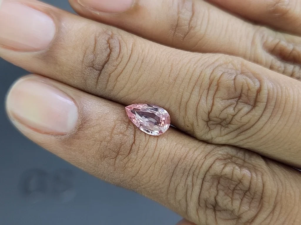 Unheated sapphire Padparadscha pear cut 1.61 carats, Sri Lanka  Image №2
