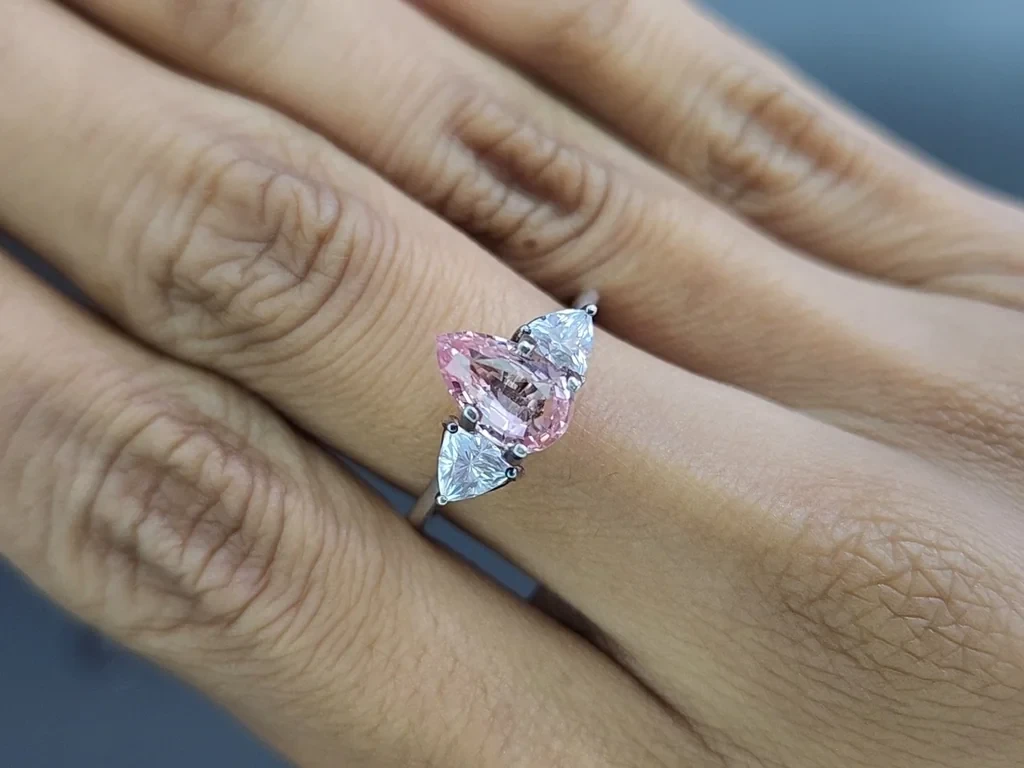 Unheated sapphire Padparadscha pear cut 1.61 carats, Sri Lanka  Image №3