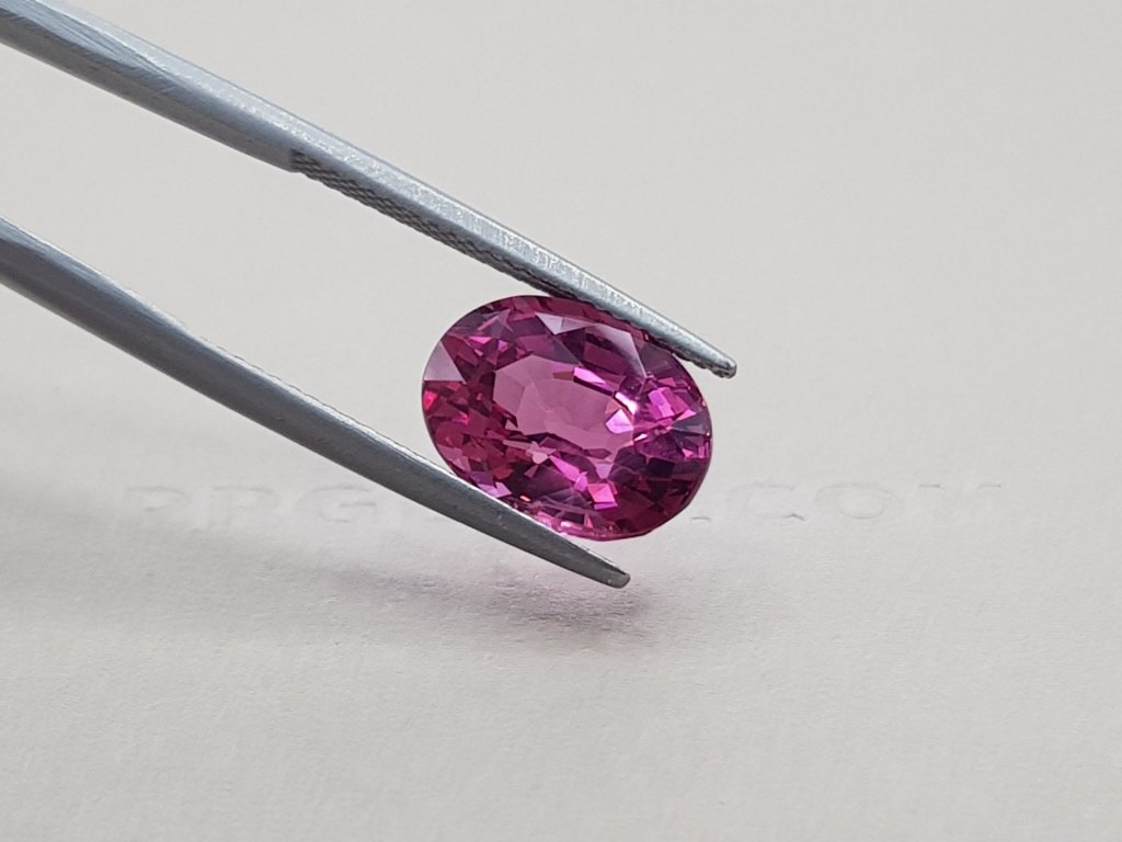 Purple-pink Burmese spinel, oval cut 6.20 ct Image №4