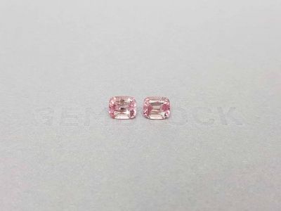 Pair ofpink tourmalines cushion cut  1.76 ct photo