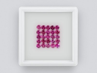 Lot of tourmalines (Intence Pink) round cut 2.81ct, Africa photo