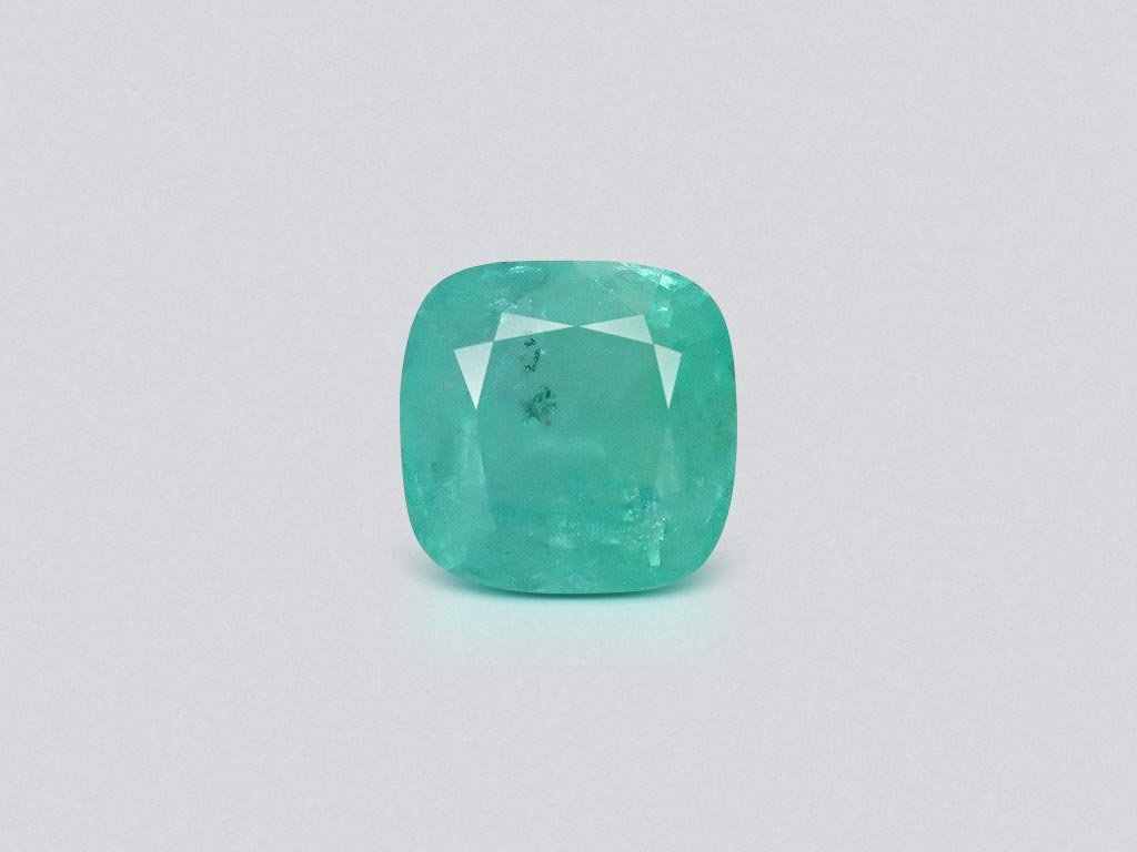 Neon greenish-blue cushion cut Paraiba tourmaline 4.70 carats, Mozambique Image №1