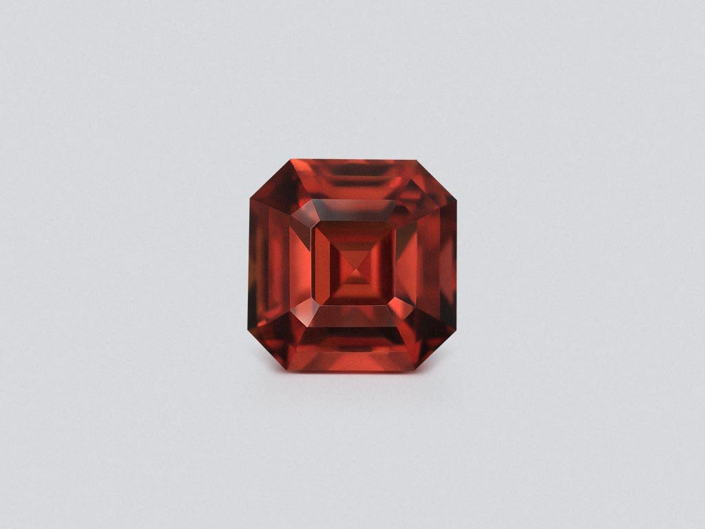 Unheated red-orange octagon cut sapphire 2.14 carats, Sri Lanka Image №1