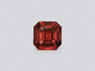 Unheated red-orange octagon cut sapphire 2.14 carats, Sri Lanka photo