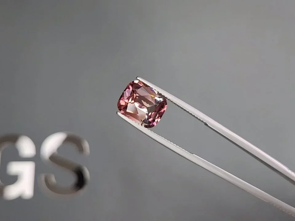 Cushion-cut red-orange tourmaline 5.14 carats, Africa Image №3