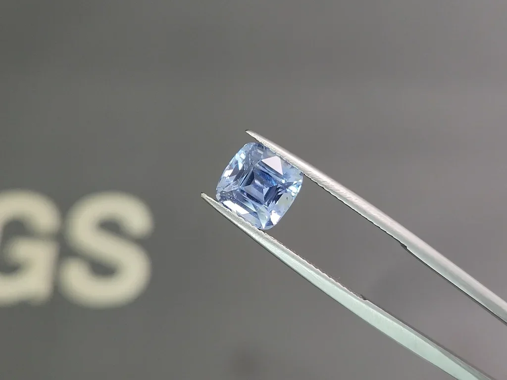 Unheated Pastel Blue sapphire in cushion cut 3.50 carats, Sri Lanka Image №3