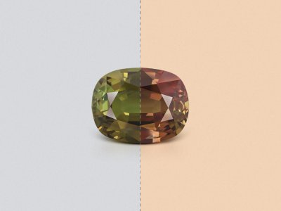 Color change alexandrite in cushion cut 8.07 carats, Sri Lanka photo