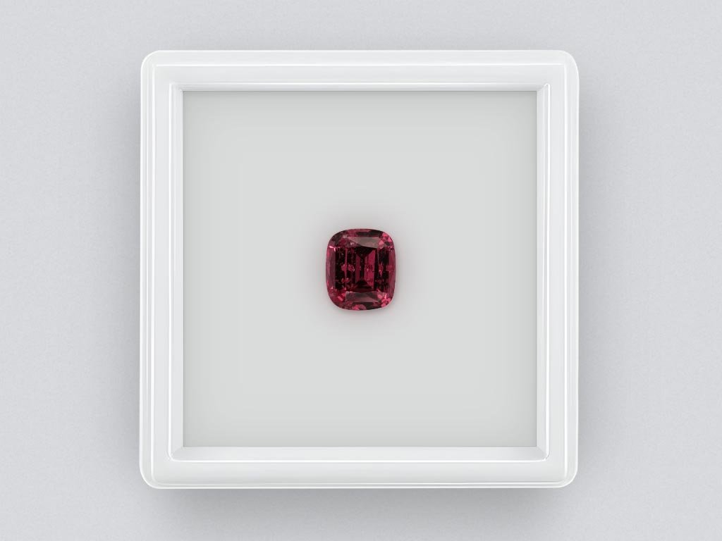 Rhodolite garnet cushion cut 2.23 carats, Tanzania Image №1