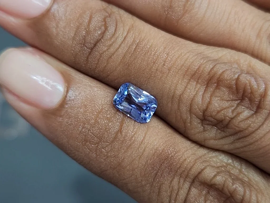 Sapphire Pastel Blue cushion cut 1.55 carats, Madagascar Image №2