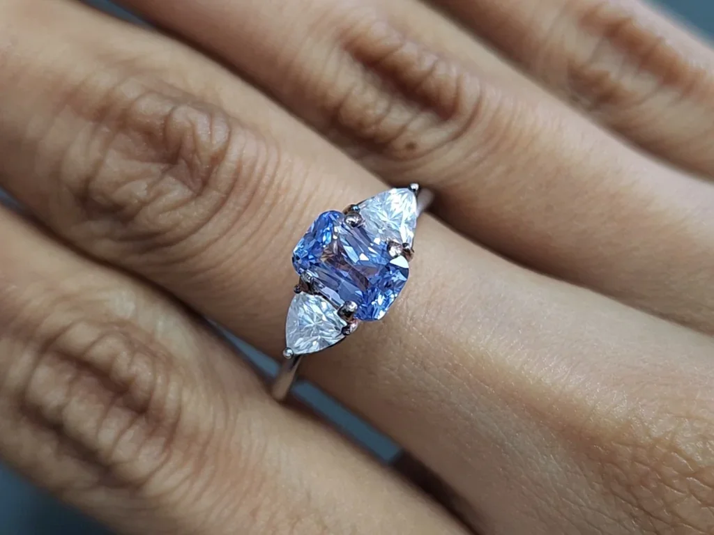 Sapphire Pastel Blue cushion cut 1.55 carats, Madagascar Image №5