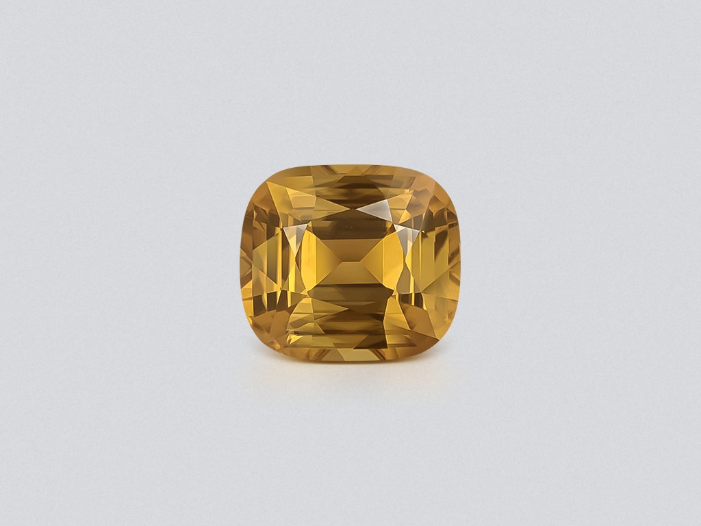 Yellow zircon cushion cut 11.11 carats, Africa Image №1