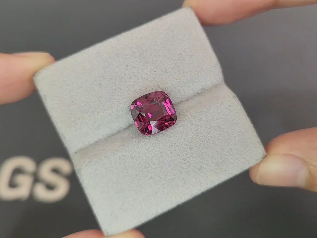 Purple garnet  cushion cut 4.95 carats, Africa Image №4