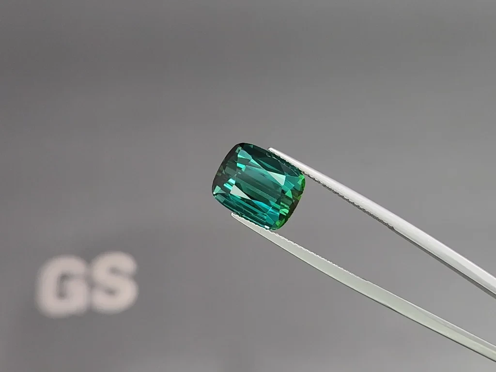 Vibrant Lagoon Tourmaline in cushion cut 7.49 carats, Afghanistan Image №3