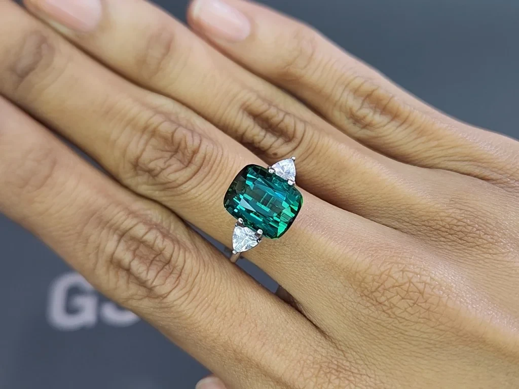 Vibrant Lagoon Tourmaline in cushion cut 7.49 carats, Afghanistan Image №5