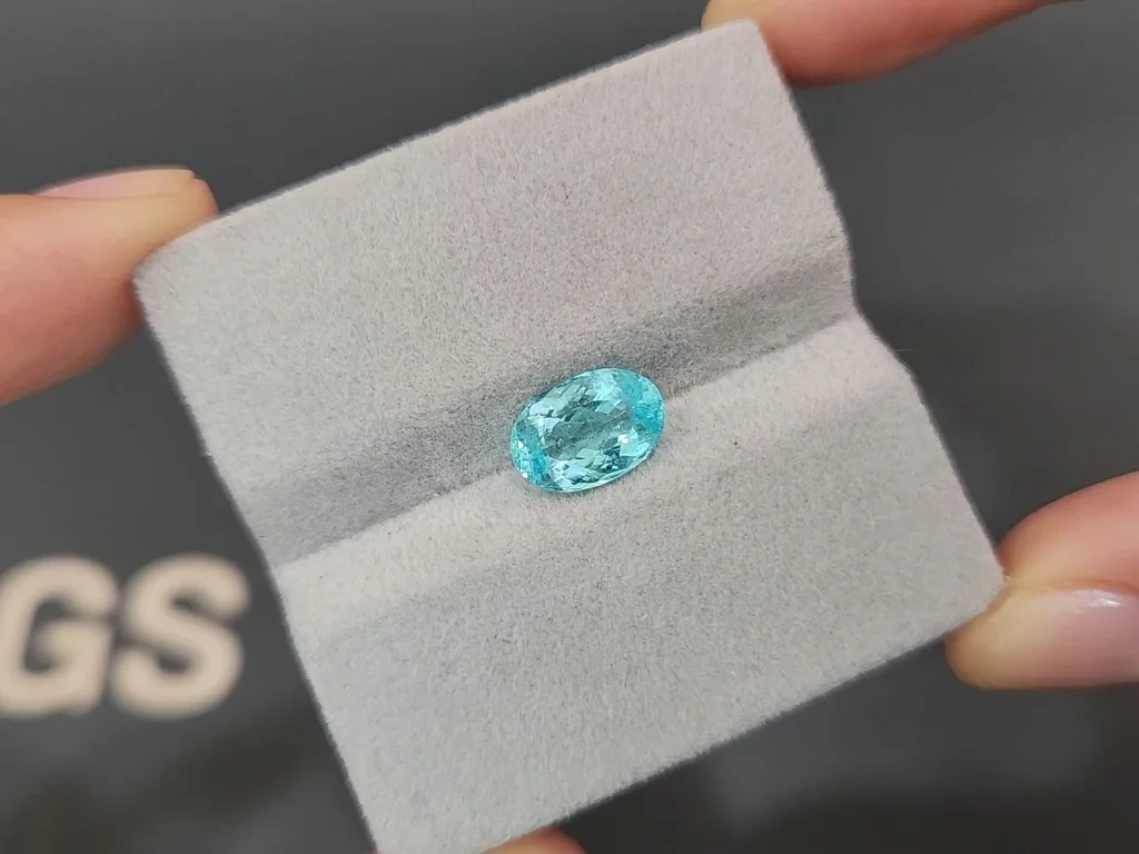 Neon blue Paraiba tourmaline oval cut 2.05 carats, Afghanistan Image №4