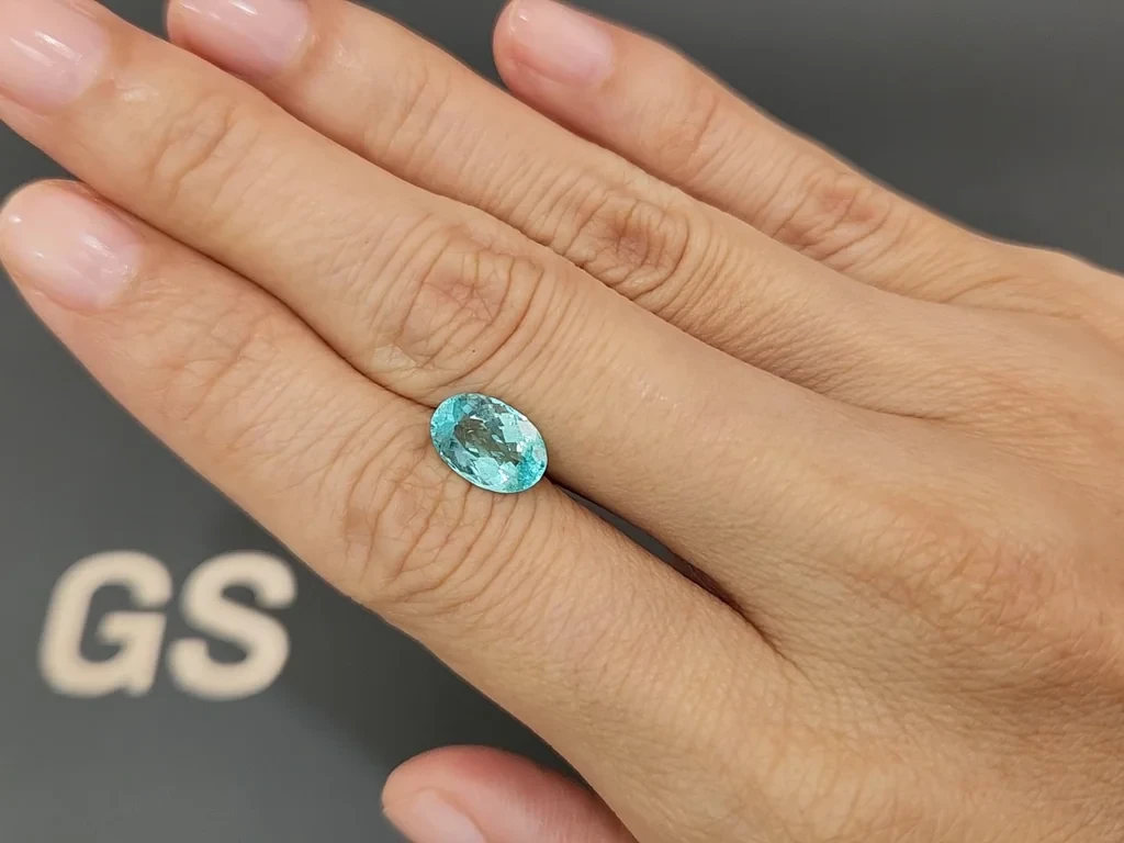Neon blue Paraiba tourmaline oval cut 2.05 carats, Afghanistan Image №2