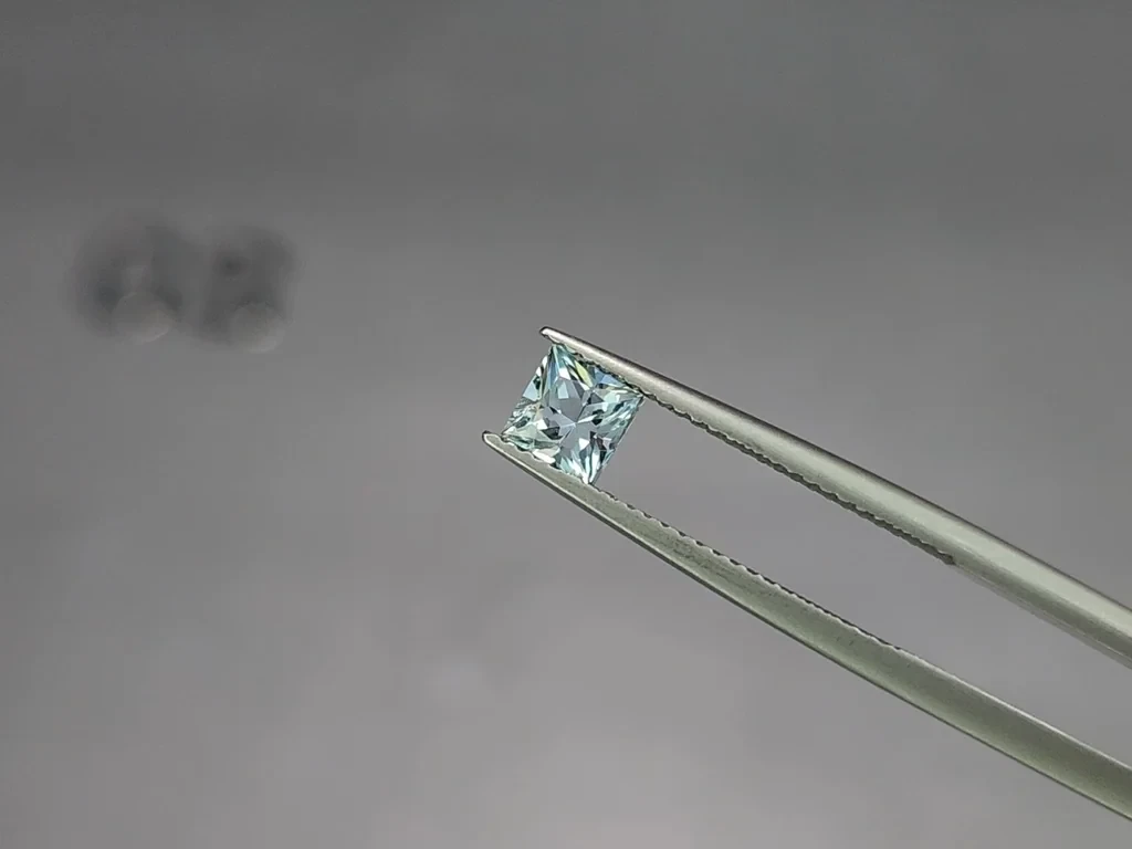 Set of aquamarines princess cut 1.19 carats, Madagascar Image №3