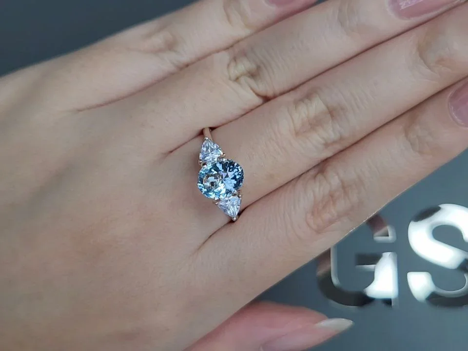 Light blue oval cut aquamarine 1.89 carats, Madagascar Image №5