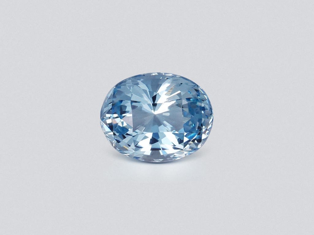 Light blue oval cut aquamarine 1.89 carats, Madagascar Image №1